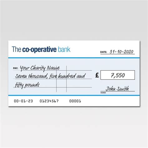 large cheques for presentations uk.